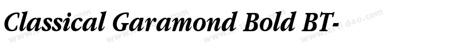 Classical Garamond Bold BT字体转换
